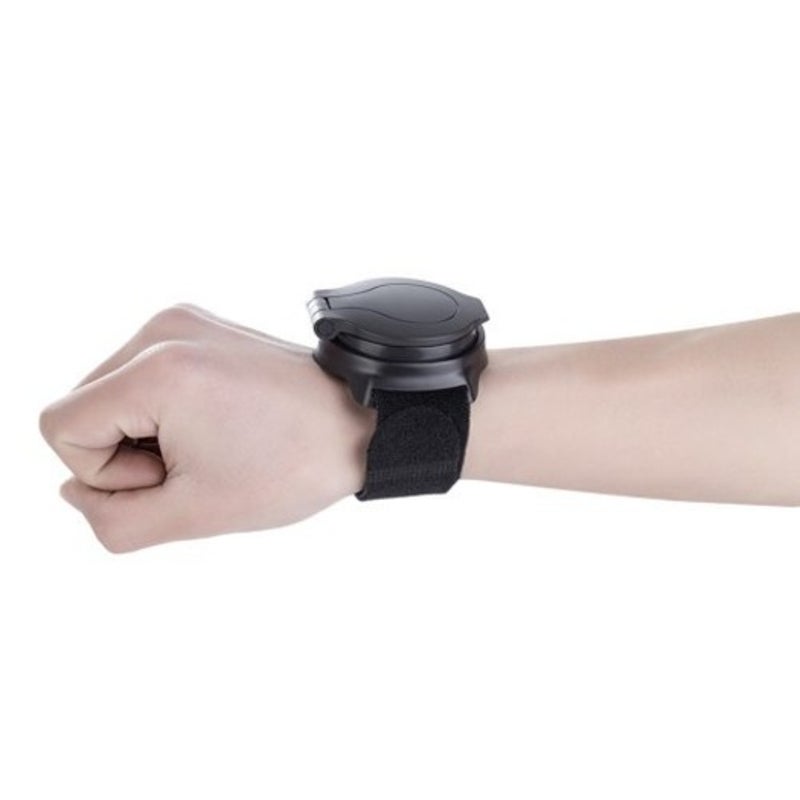 Bike Wrist Mounted Rear View Mirror Wing Side Folding 360 Degree Rotation Black