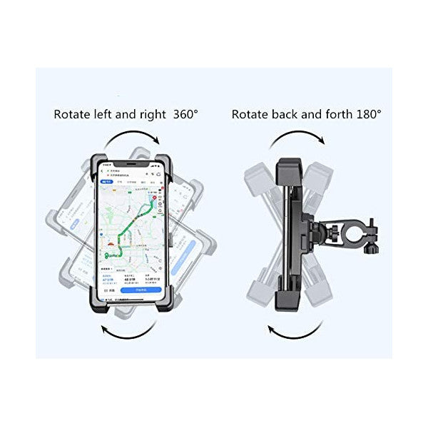 Bike Phone Holder Motorcycle Mount Handlebar For 3.5-6.8 Inch Smartphones