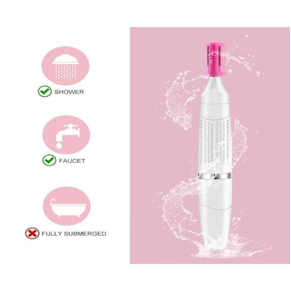 Bikini Trimmer For Women 3 In 1 Electric Ladies Shaver Facial Hair Painless Removal Eyebrow Waterproof Razo White