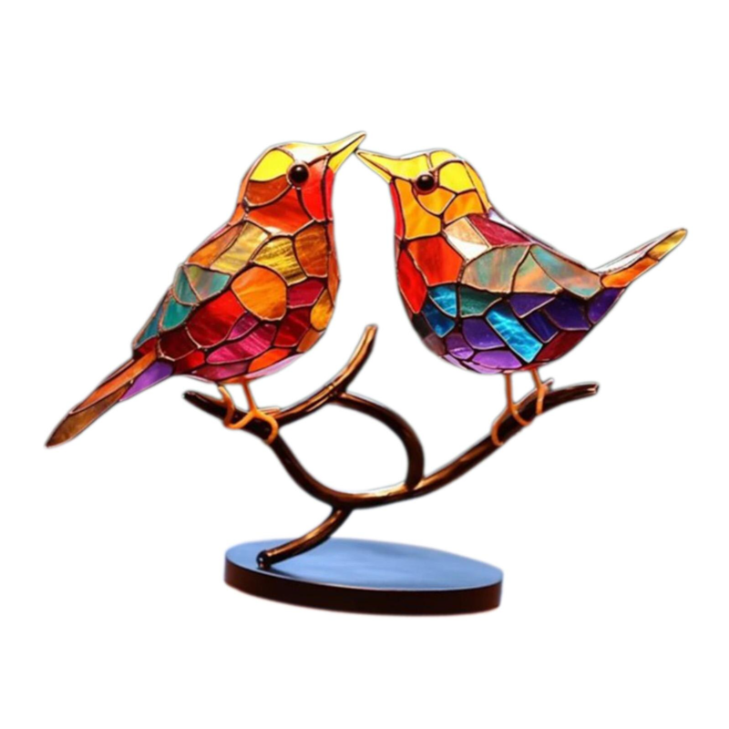 Birds On Branch Desktop Ornaments Home Decor For Bedroom Living Room And Office