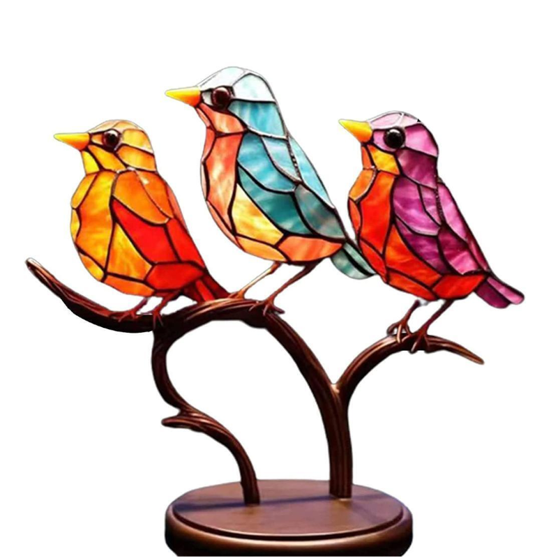 Birds On Branch Desktop Ornaments Home Decor For Bedroom Living Room And Office