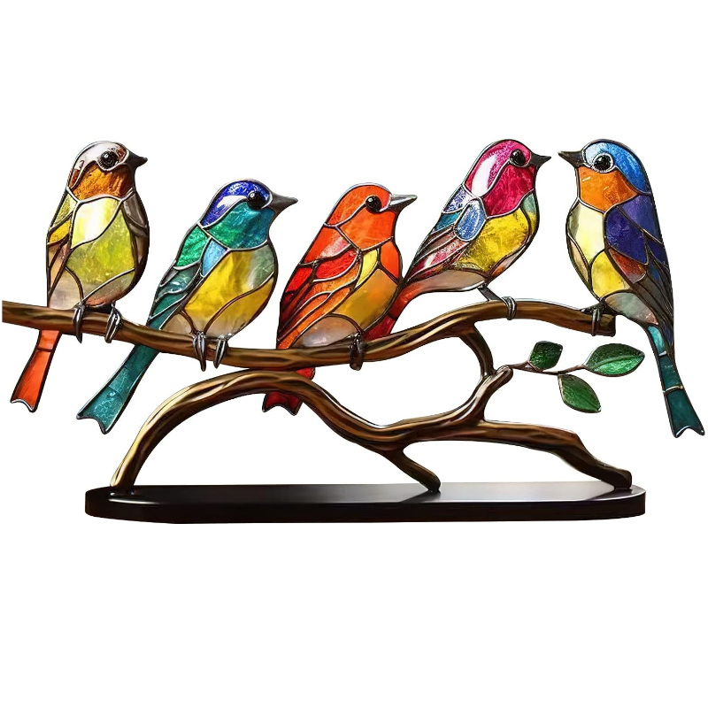 Birds On Branch Desktop Ornaments Home Decor For Bedroom Living Room And Office