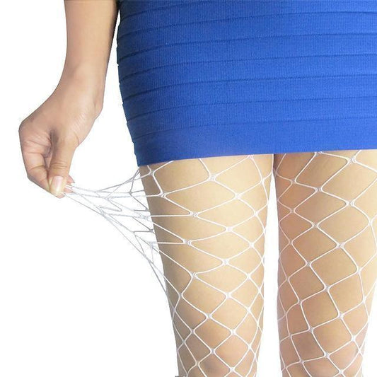 Black Fishnet Stockings Lingerie Mesh One Size Stretchy Durable For Women