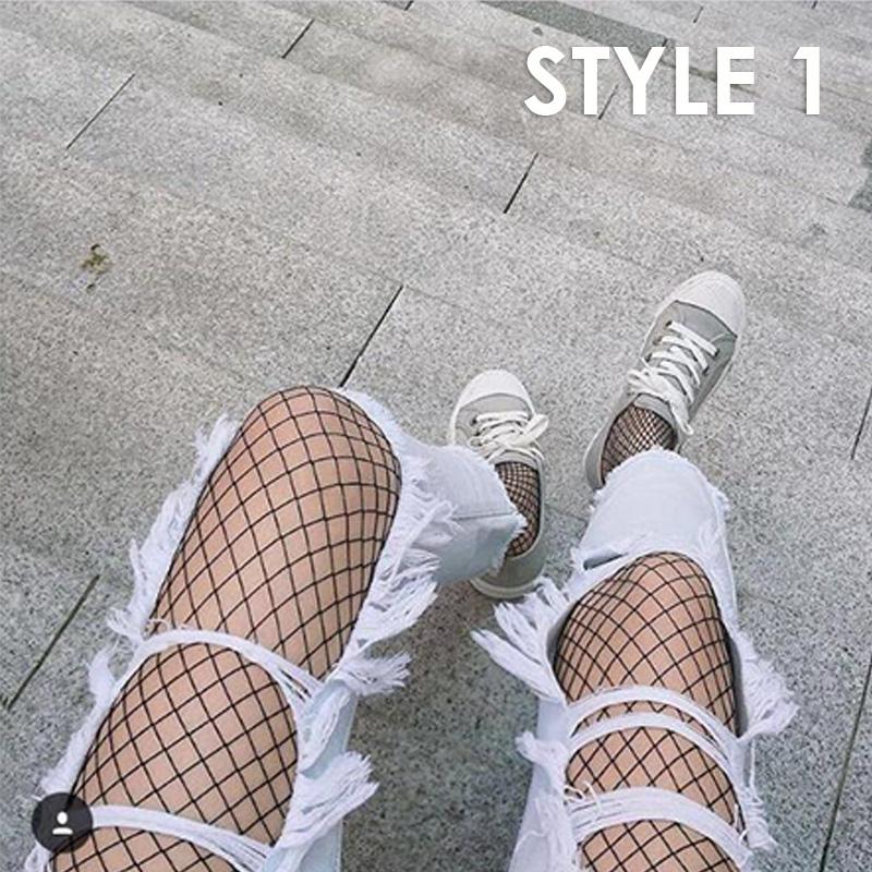 Black Fishnet Stockings Lingerie Mesh One Size Stretchy Durable For Women