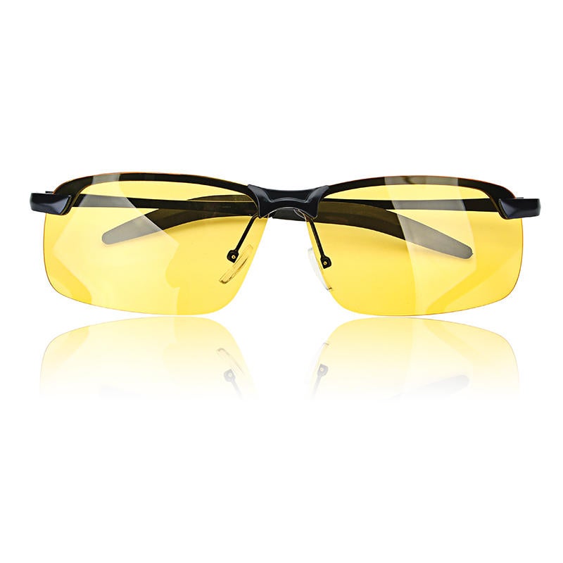 Black Frame Night Driving Anti Glare Glasses Polarized Uv400 Sunglasses Rainy Driver Safety