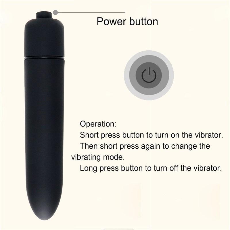 Powerful Black Mini G Spot Vibrator 10 Speeds Waterproof