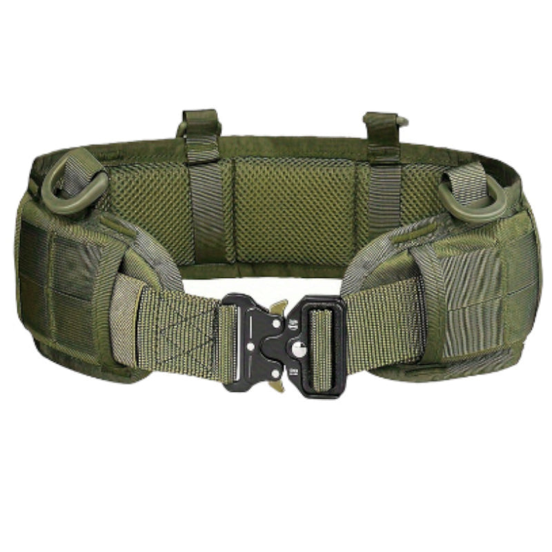 Black Tactical Battle Belt Set Padded Molle Outer & Nylon Inner