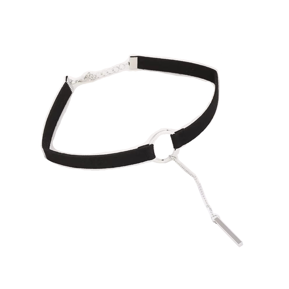 Black Brown Velvet Choker Boho Dainty Rope Bar Pedant Circle Necklaces For Women