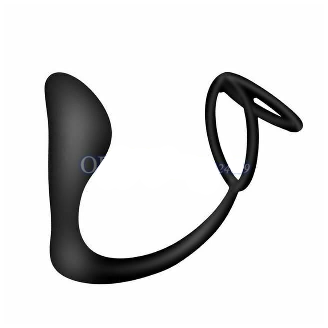 Anal Vibrator Cock Ring Testicle Male Prostate Massager