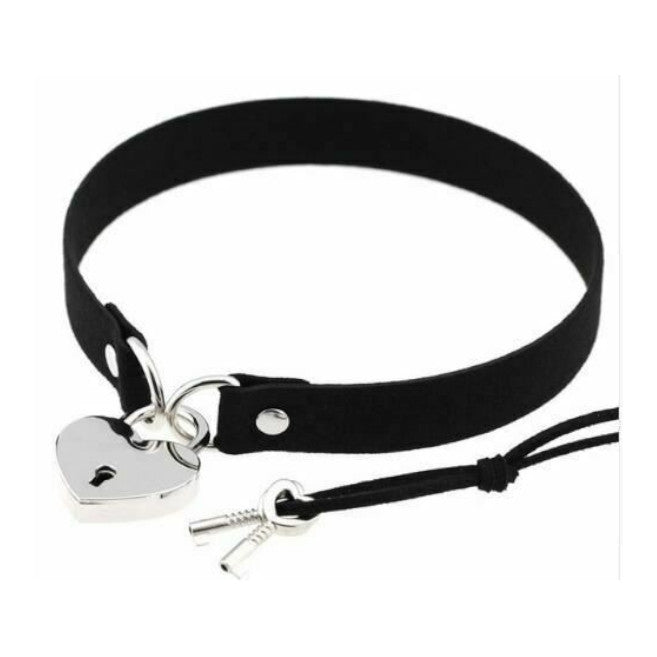 Black Collar Choker Slave Submissive Bondage Kink Fetish Restraint