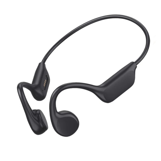 Black Ipx8 Waterproof Swimming Headphones Bone Conduction With 32Gb Mp3 Player