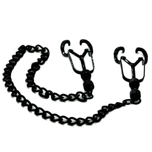 Black Metal Nipple Clamps Chain Breast Bondage Bdsm Kink Fetish Restraints