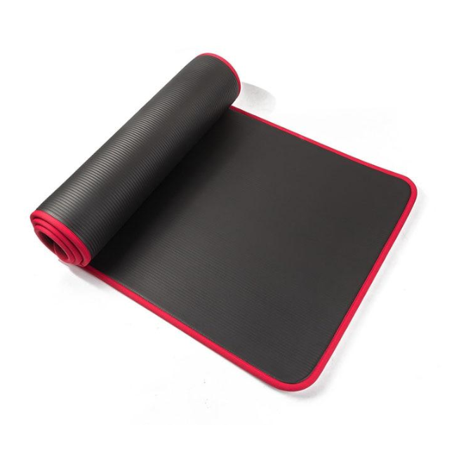 Black Yoga Mat Exercise Floor Mats Gym Judo Gymnastics Pilates Fitness Training