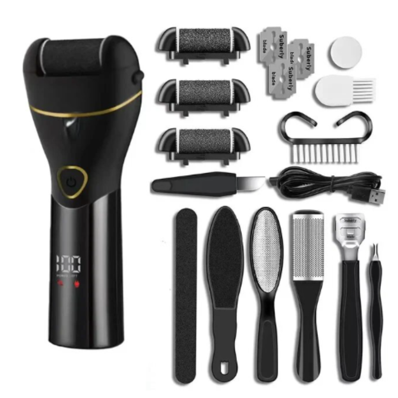 Professional Pedicure Electric Foot File Usb Rechargeable Digital Display 2-Speed Grinding Tool For Heel Callus Remover