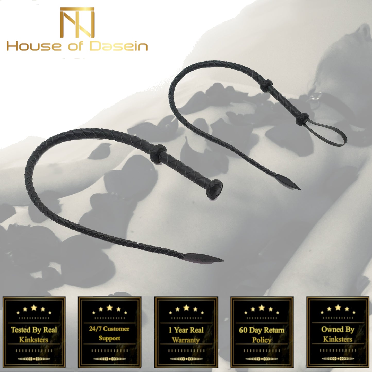 Black Microfiber Leather Braided Whip Spanking Play Bdsm Impact Toy Fetish