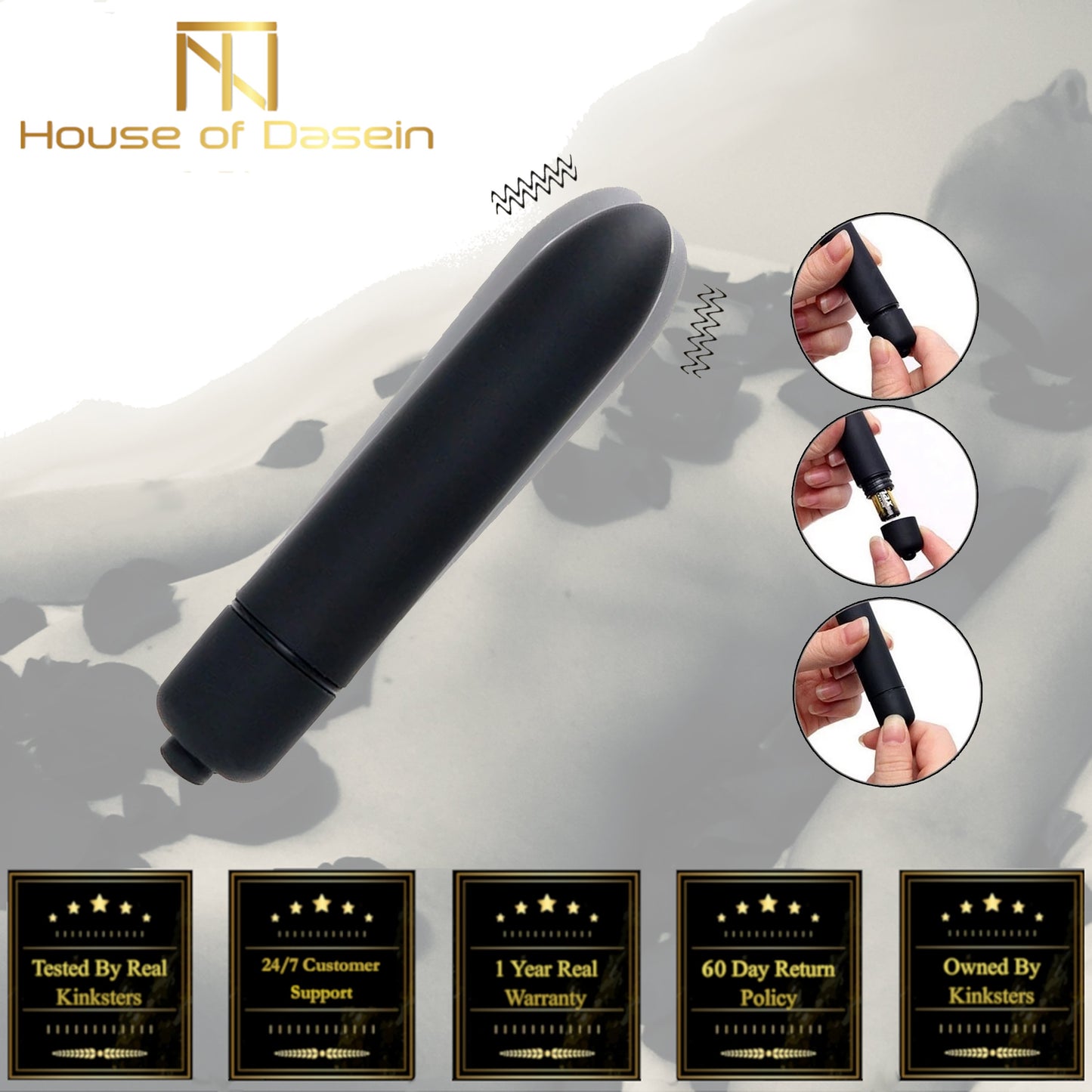 Powerful Black Mini G Spot Vibrator 10 Speeds Waterproof