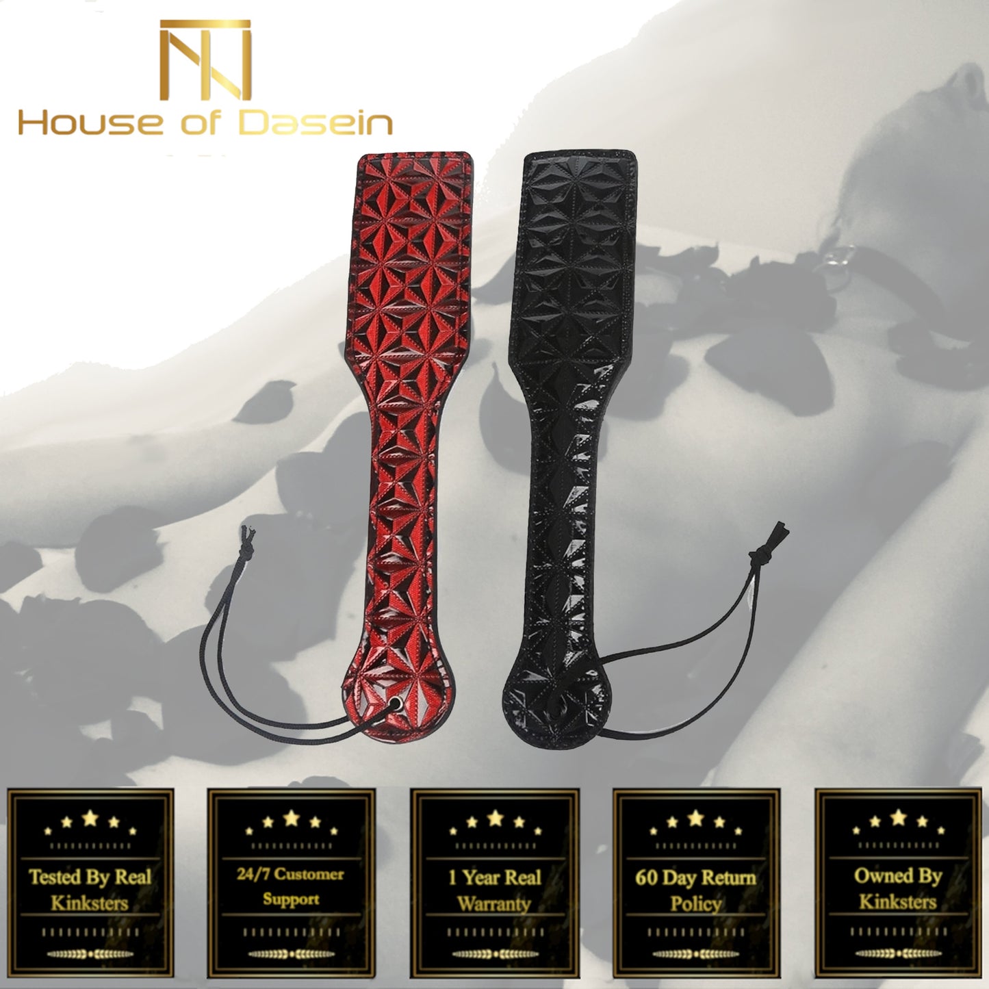 Diamond Pattern Bdsm Submissive Spanking Paddle Impact Play