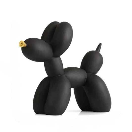 Figurine Nordic Balloon Dog Black Resin For Living Room Decoration Accessories