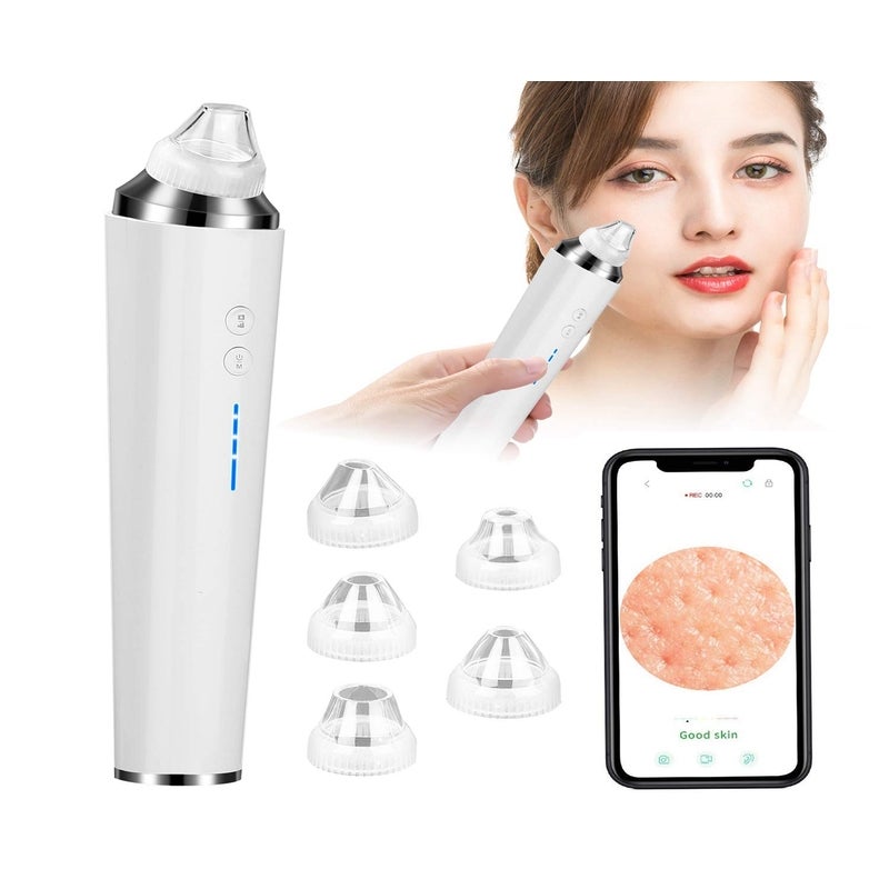 Blackhead Remover Vacuum Wifi 5.0Mp Visual Pore 20X Magnification Usb Rechargeable Electric Suction Facial Acne Extracto