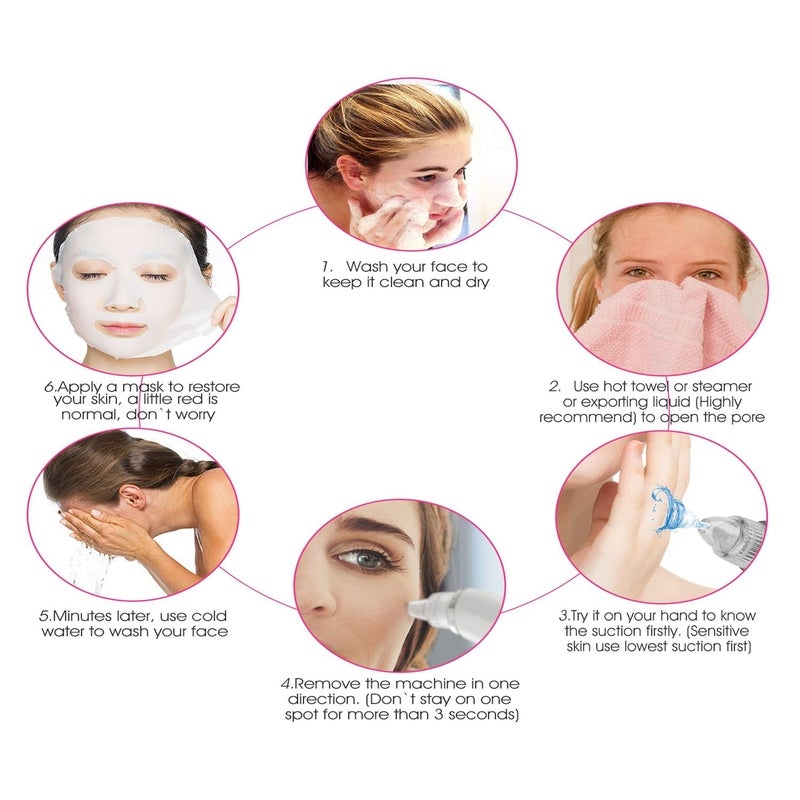 Blackhead Remover Vacuum Wifi 5.0Mp Visual Pore 20X Magnification Usb Rechargeable Electric Suction Facial Acne Extracto