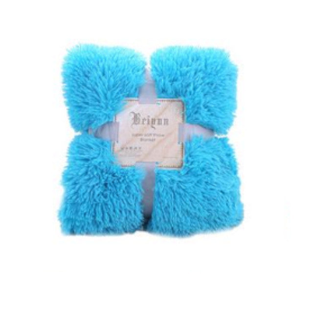 160Cm X 130Cm Soft Fluffy Shaggy Warm Blanket Bedspread Throw
