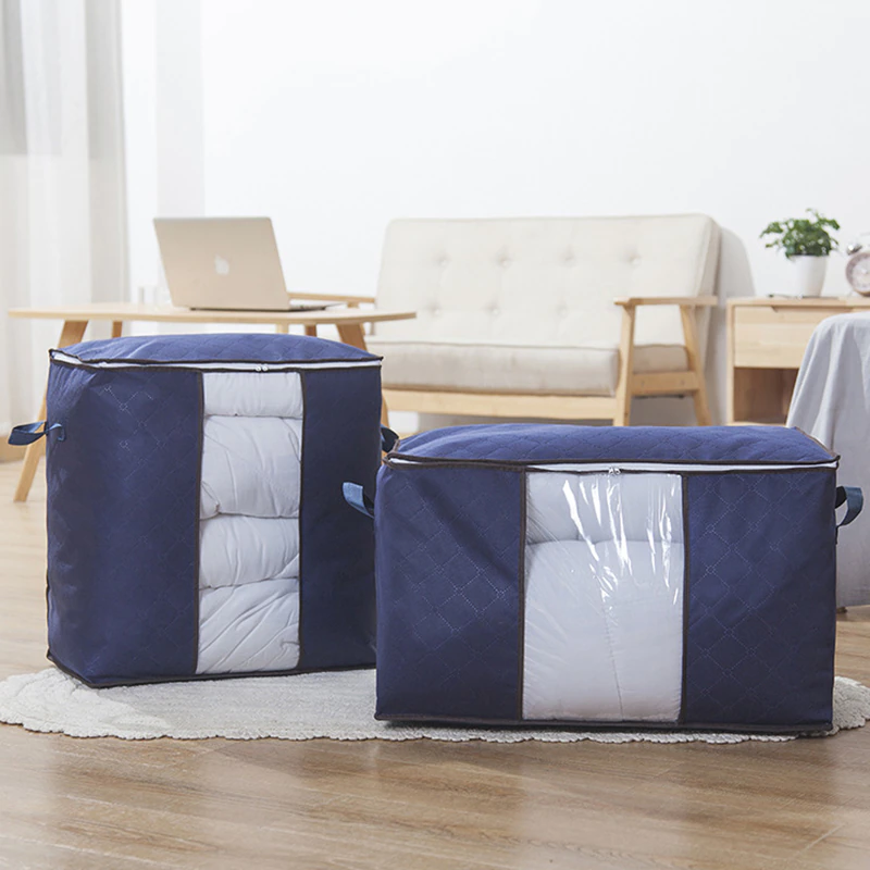 Blanket Quilt Storage Organiser Wardrobe Closet Organizer Bag Sock Toy Sundries