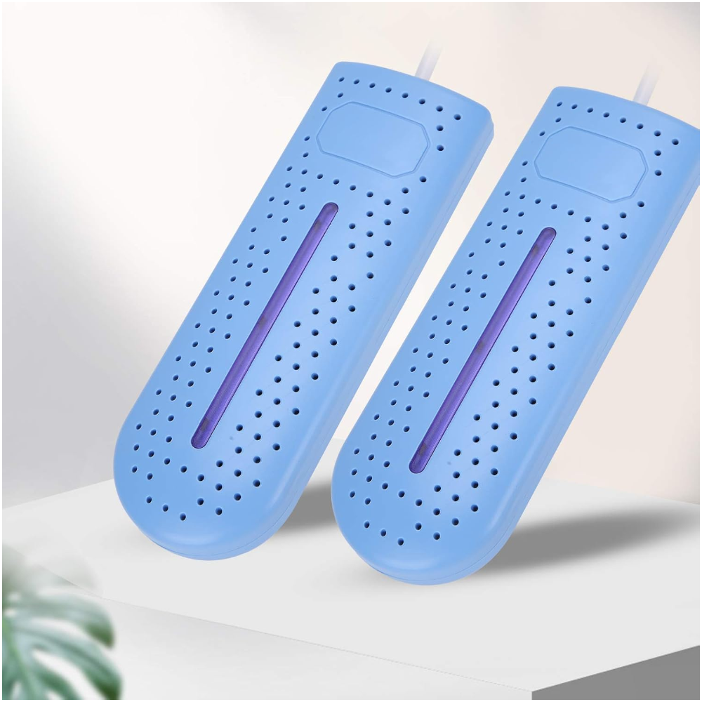 Blue Usb Shoe Dryer & Deodorizer Constant Temperature Electric Boot Warmer With Uv Sanitizer