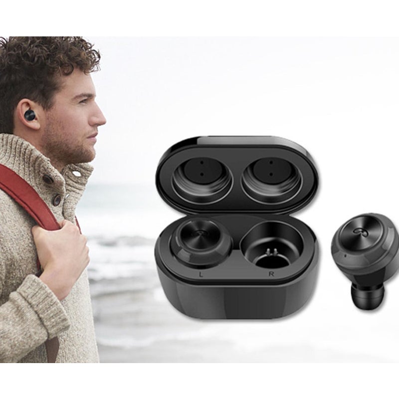 Bluetooth 5.0 Wireless Earbuds Built In Mic Hd Sound Earphone Binaural Stereo With Charging Case Headsets
