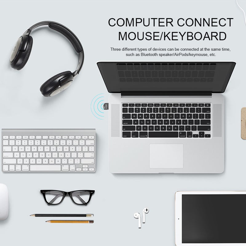 Bluetooth Adapter Usb Dongle For Computer Pc Wireless Transmitter 5.0 Music Receiver
