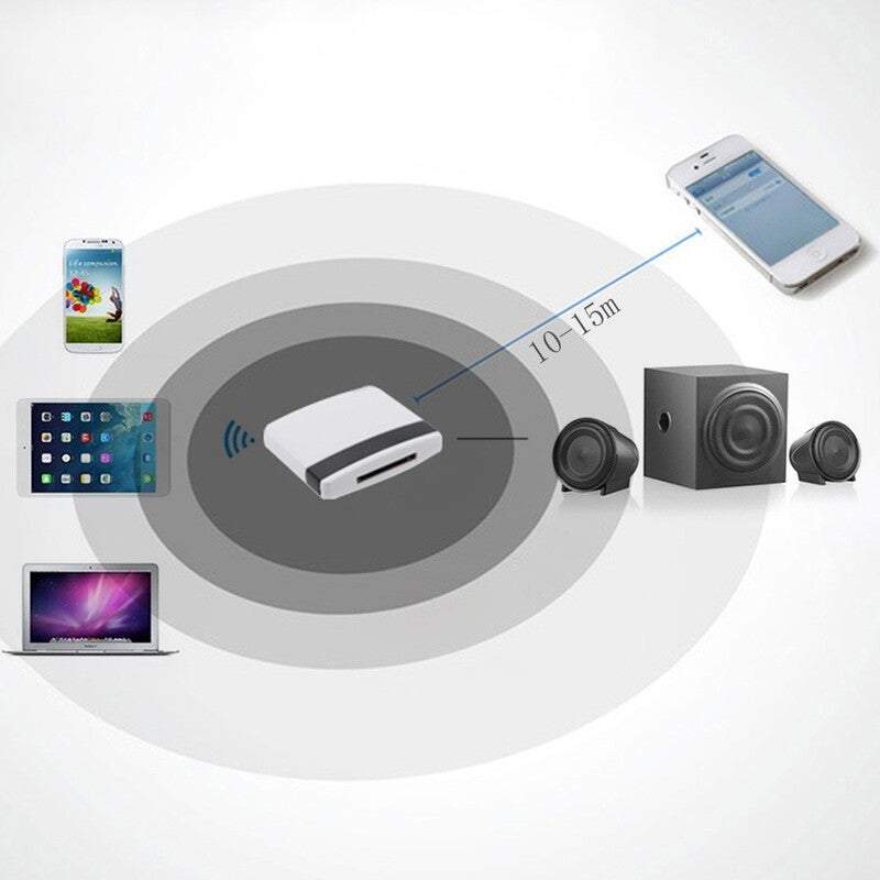 Stereo Systems Bluetooth Audio Receiver Music Adapter Ipad Ipod Iphone 30Pin Dock