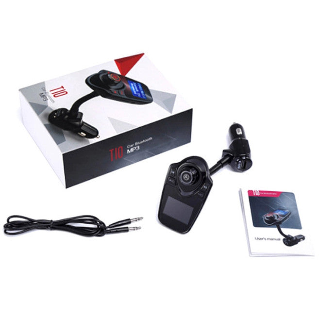 Bluetooth Car Fm Transmitter Audio Adapter Receiver Wireless Hands Free Kit 1.44 Inch Display