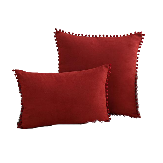 Boho Suede Pom Cushion Covers