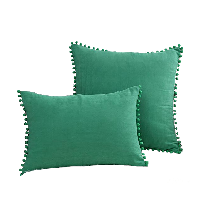 Boho Suede Pom Cushion Covers
