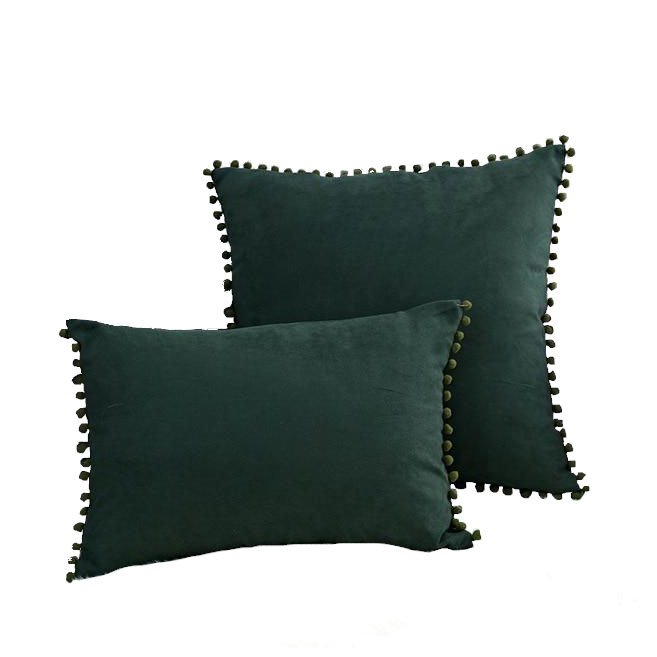 Boho Suede Pom Cushion Covers