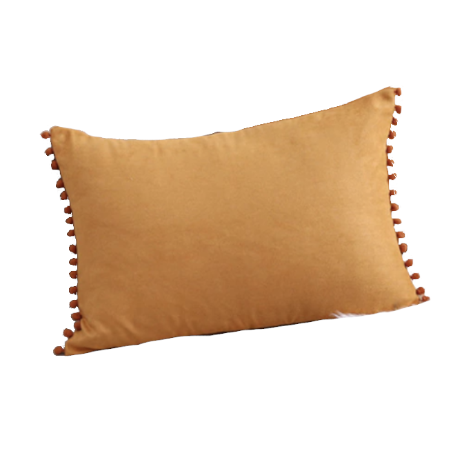 Boho Suede Pom Cushion Covers