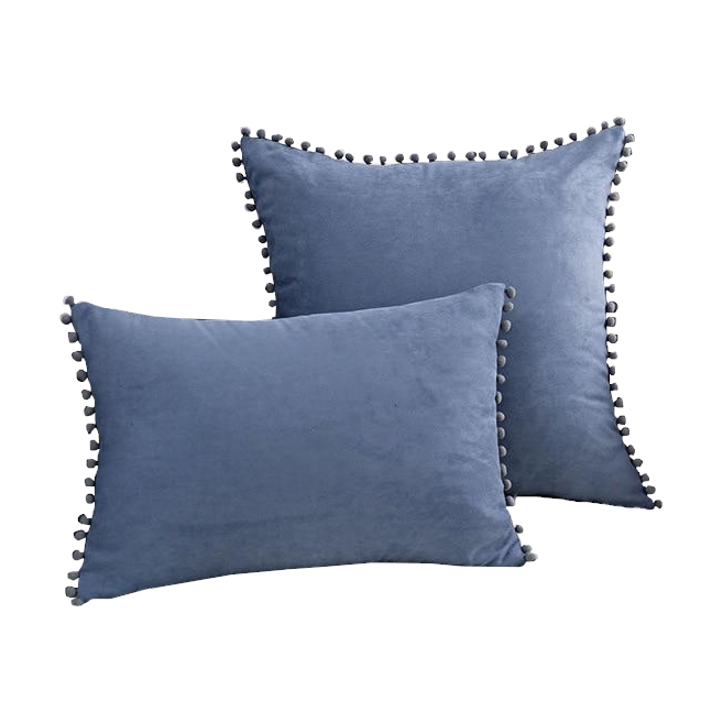 Boho Suede Pom Cushion Covers