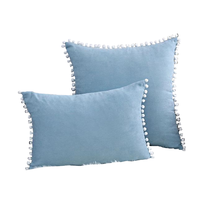 Boho Suede Pom Cushion Covers