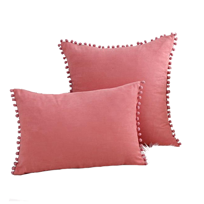 Boho Suede Pom Cushion Covers