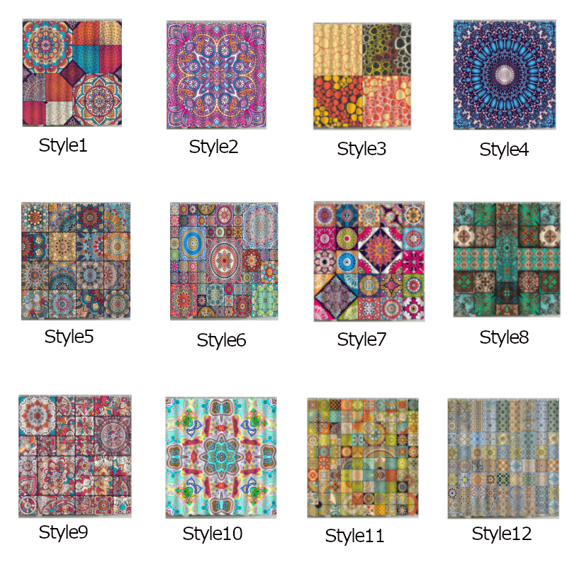 Boho Mandala Colourful Waterproof Shower Curtain Bathroom Decor