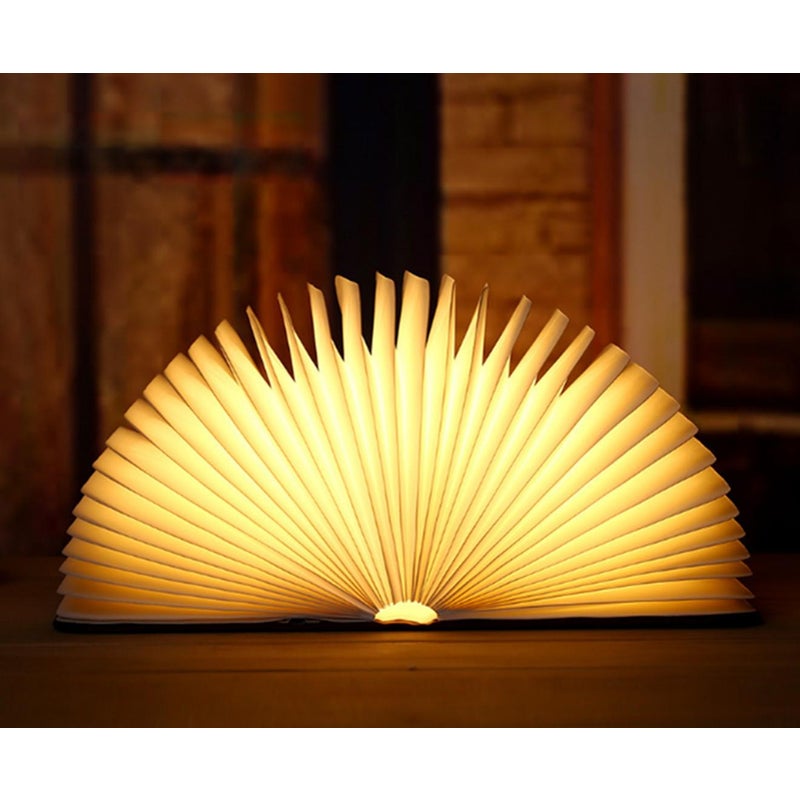 Folding Book Shaped Night Light Rechargable 2 Colours Led Table Lamp For Decor