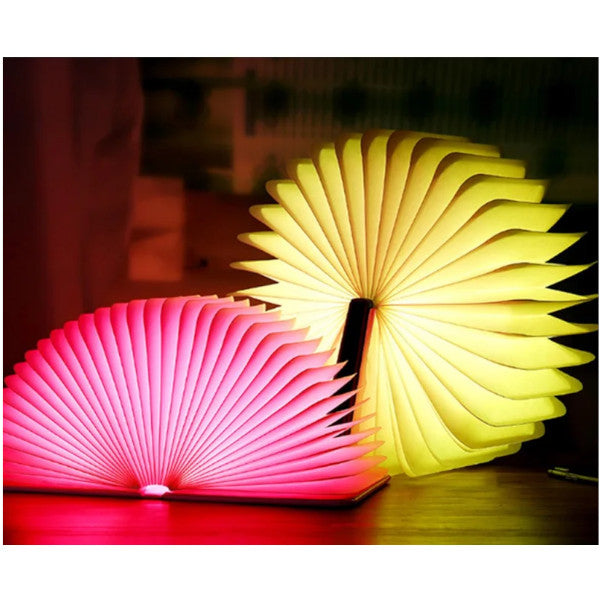 Folding Book Shaped Night Light Rechargable 2 Colours Led Table Lamp For Decor