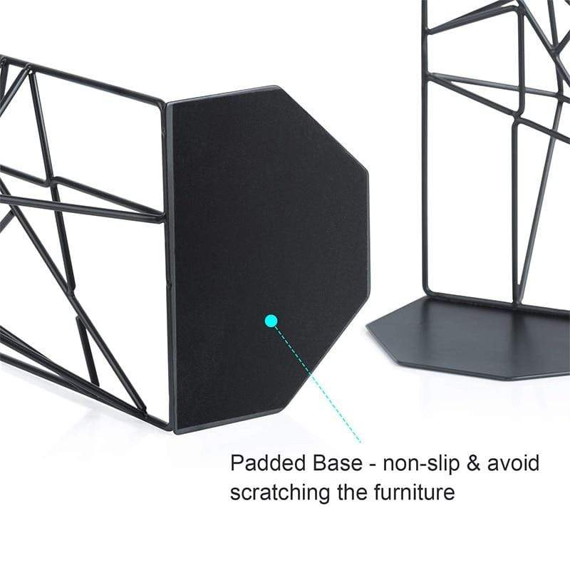 Black Metal Geometric Book Holder Nordic Decor