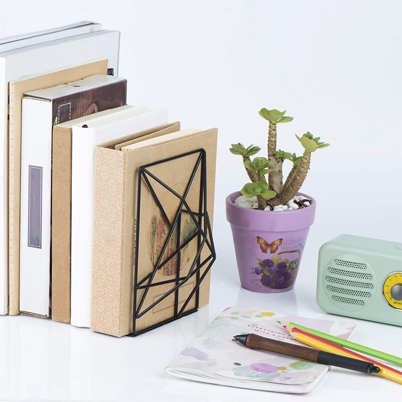 Black Metal Geometric Book Holder Nordic Decor
