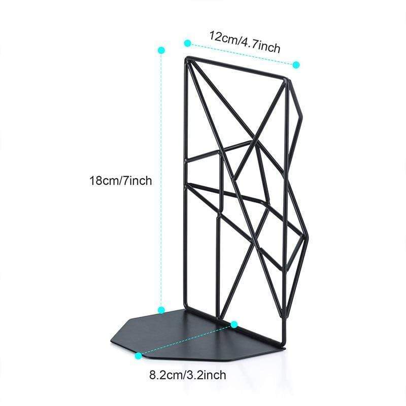 Black Metal Geometric Book Holder Nordic Decor