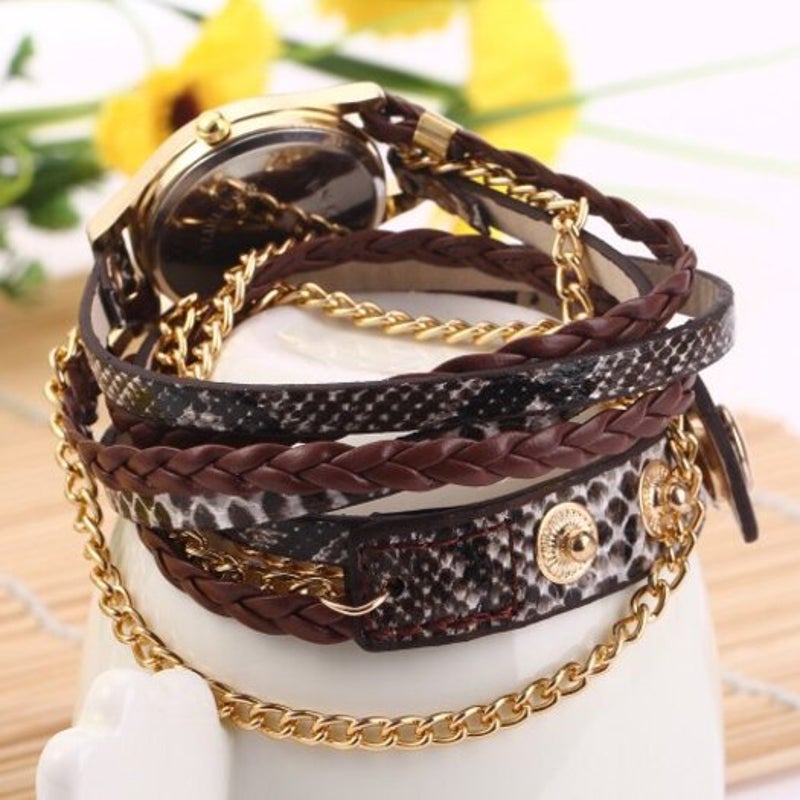 Veile Studios Bracelet Quartz Watch For Ladies Brown