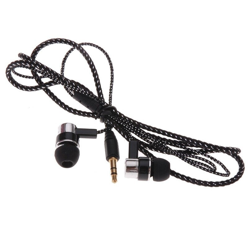 Universal 3.5Mm Stereo Mobile Phone Headphones Braided Wiring In Ear Headset