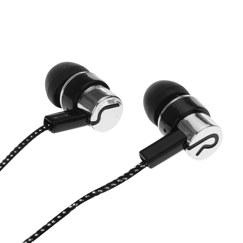Universal 3.5Mm Stereo Mobile Phone Headphones Braided Wiring In Ear Headset