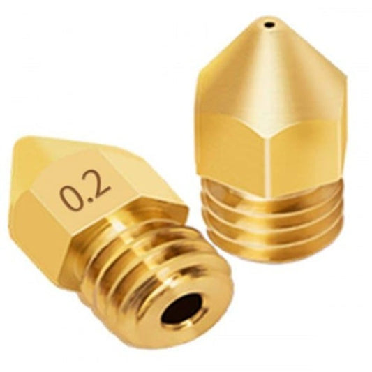 Brass Nozzle For Creality Ender 3 / 10 10S Pro U20 U30 Anet Anycubic 1.75Mm 3D Printer5pcs Gold 0.2Mm