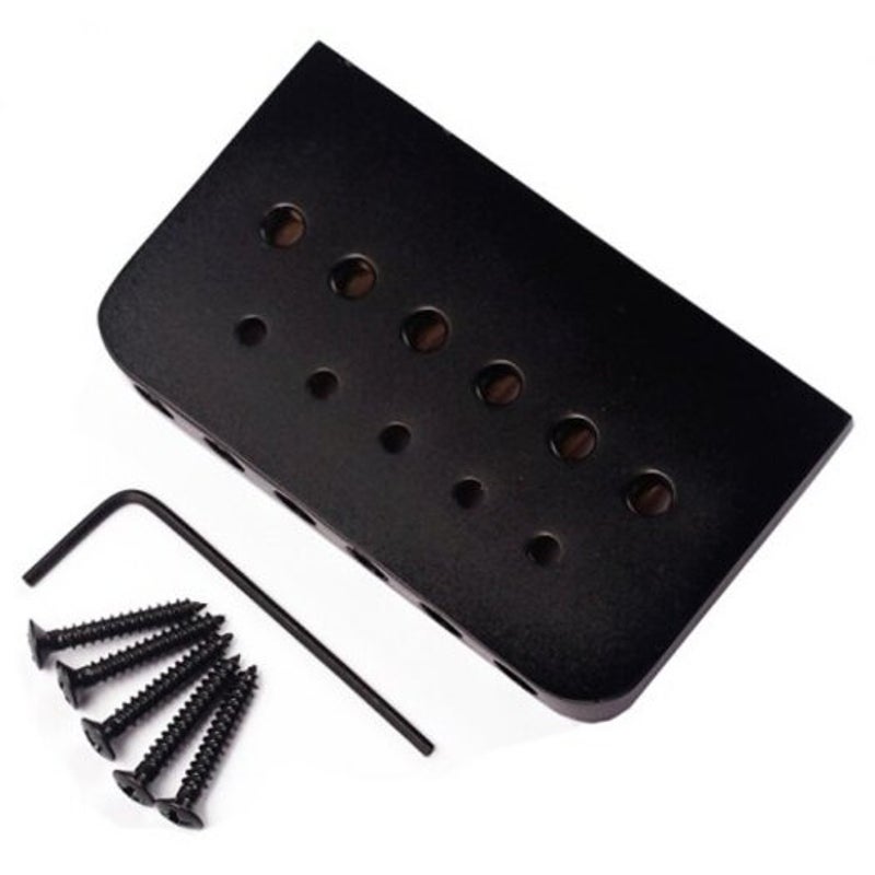 Brass Saddle 6 String Fixed Hard Tail Hardtail Guitar Bridge Black