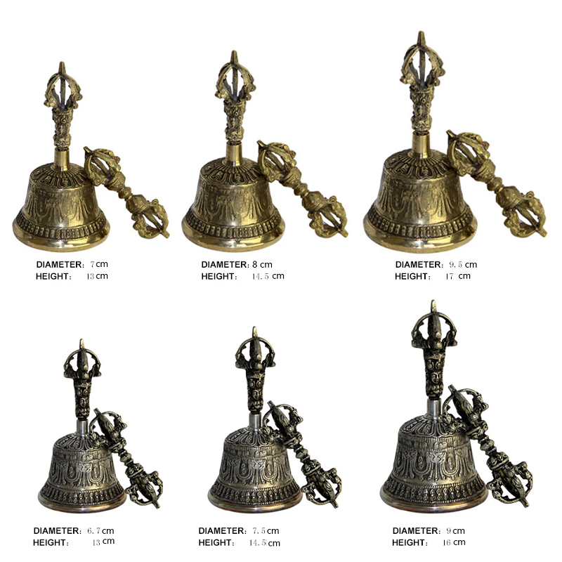 Brass Nepali Bell Home Decor Table Handicrafts Ideal For Puja Prayer